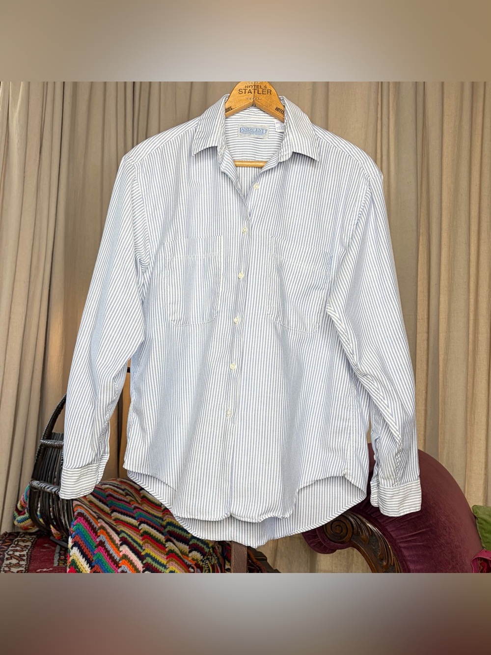 90s Lands End Oxford Shirt-Made in USA